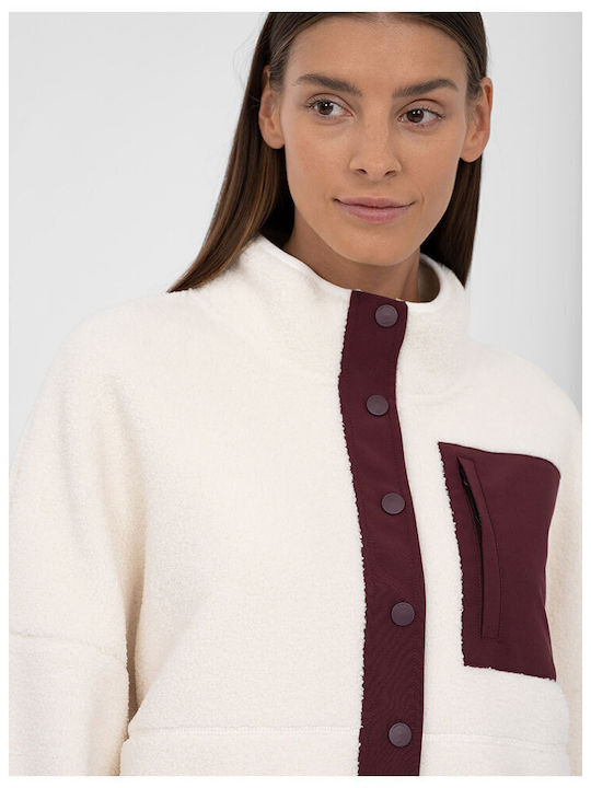 Fleece Jachetă de damă în Bej Culoare