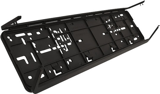 Car License Plate Frame Plastic Black 1pcs