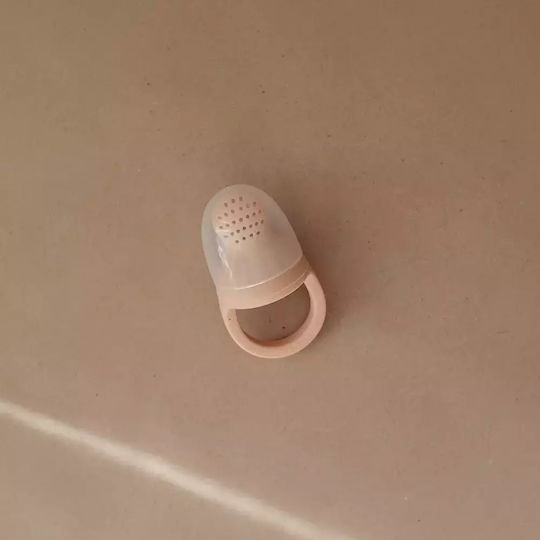 Mushie Πιπίλα Φαγητού Ροζ από Σιλικόνη για 6+ μηνών 2τμχ