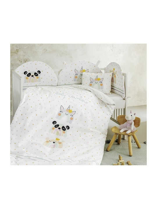 Nima Cotton Baby Quilt 100x140cm White