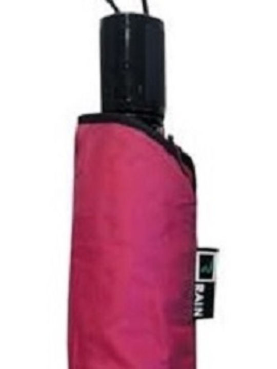 Rain Windproof Automatic Umbrella Compact Pink