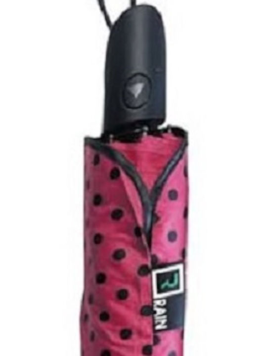 Rain Windproof Automatic Umbrella Compact Pink