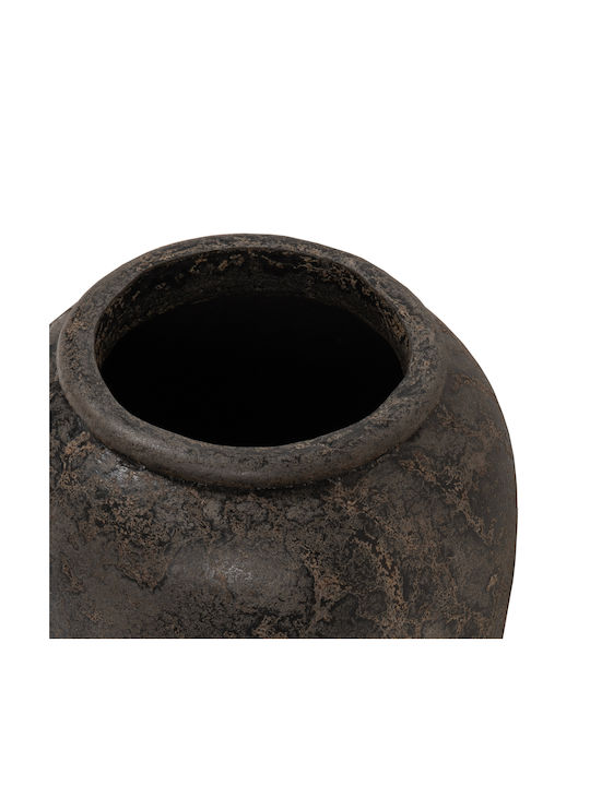 HomeMarkt Dekorative Vase Keramik Sparta Grau B25xH47cm