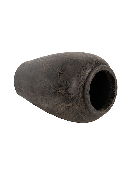 HomeMarkt Dekorative Vase Keramik Sparta Grau B25xH47cm