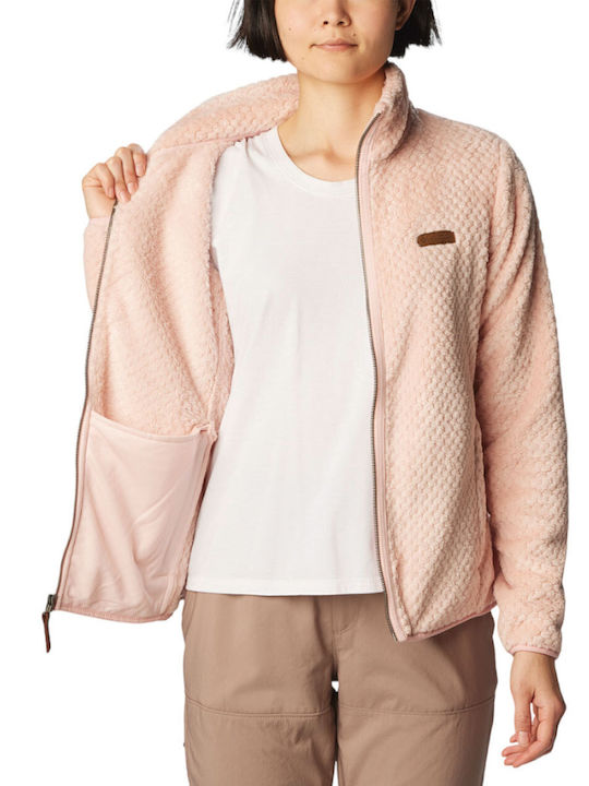 Women's Cardigan with Zipper Pink