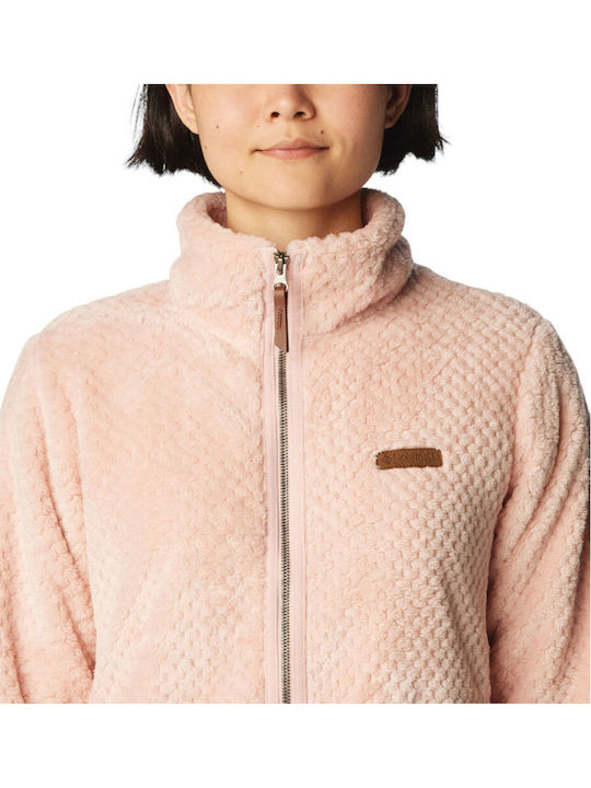 Women's Cardigan with Zipper Pink