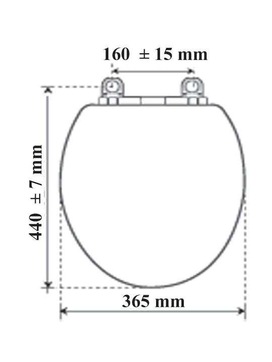 Gloria Plastic Toilet Seat White Pantino 44cm