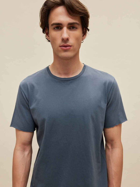 Dirty Laundry T-shirt Bărbătesc cu Mânecă Scurtă Albastru