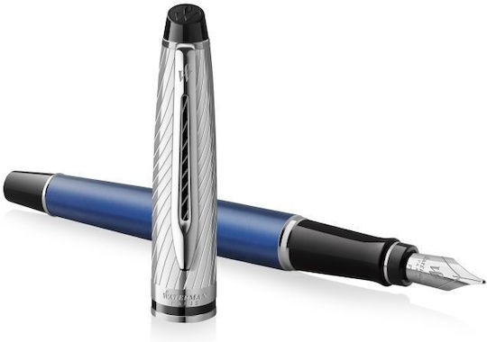 Waterman Writing Pen Medium Blue made of Steel with Blue Ink