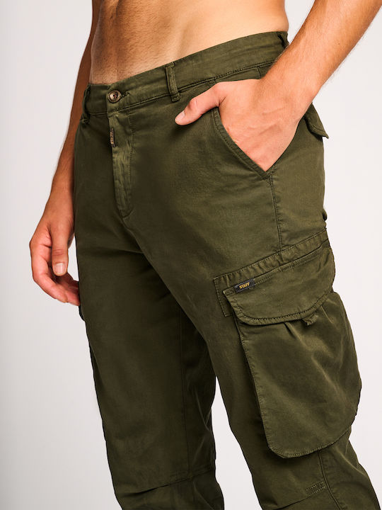 Felix Trousers Cargo Elastic in Loose Fit Green