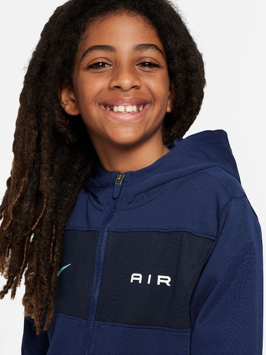 Athletic Kids Cardigan Dri-Fit with Hood Blue Nsw N Air Pk