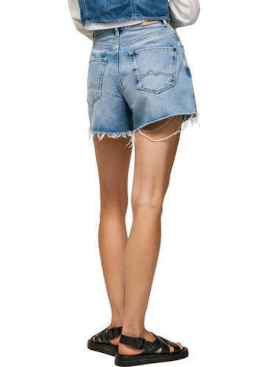 Pepe Jeans Women's Jean High-waisted Shorts Blue