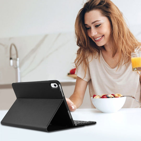 Buddi Zuna Flip Cover με Πληκτρολόγιο στα Αγγλικά US Μαύρη (Universal 10.9")