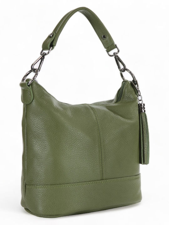 De piele Geantă de damă Crossbody Kaki