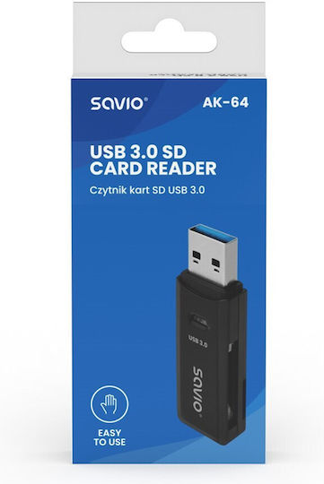 Savio Card Reader USB 3.0 για SD ()