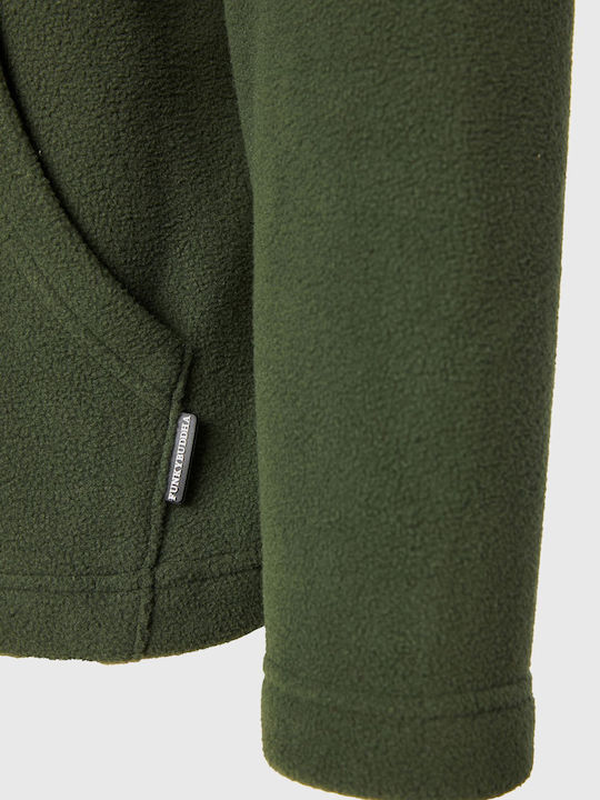 Funky Buddha Men's Sweatshirt with Hood and Pockets Green