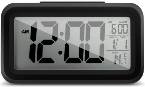 Mebus 42435 Επιτραπέζιο Ψηφιακό Ρολόι LCD Πλαστικό με Ξυπνητήρι Μαύρο 42435