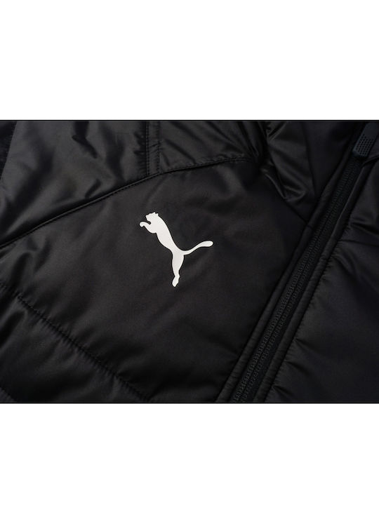 Kids' Sports Jacket with Hood Black Liga Sideline