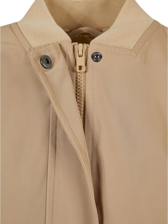 Kurz Damen Bomberjacke Beige