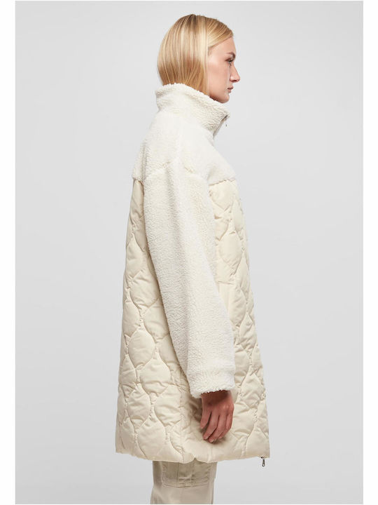 Kurz Damen Puffer Jacke für Winter Softseagrass/Whitesand