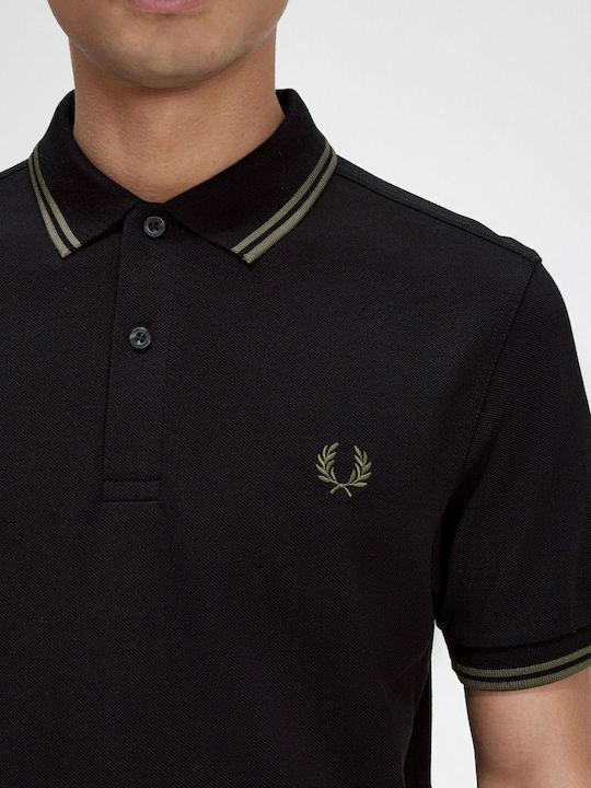 Herrenblusen Kurzarm Polo T-Shirt Schwarz