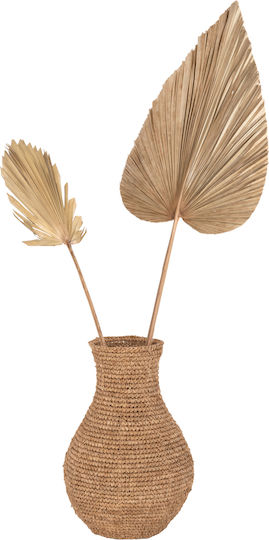 HomeMarkt Decorative Fan Handmade Brown Wicker Material 102x3x30cm