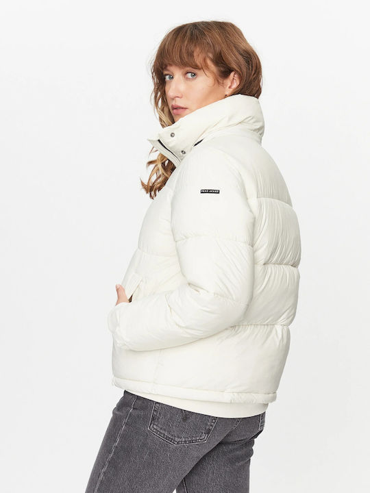 W E1 Drop Scurtă Jachetă de femei Puffer White