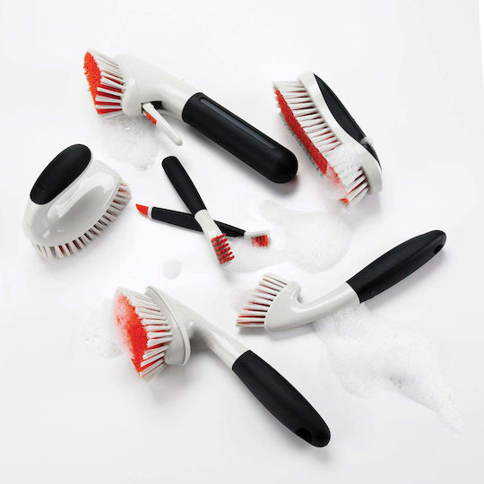 OXO 33881 Plastic Cleaning Brush with Handle White 12.7x7.6x10.1cm