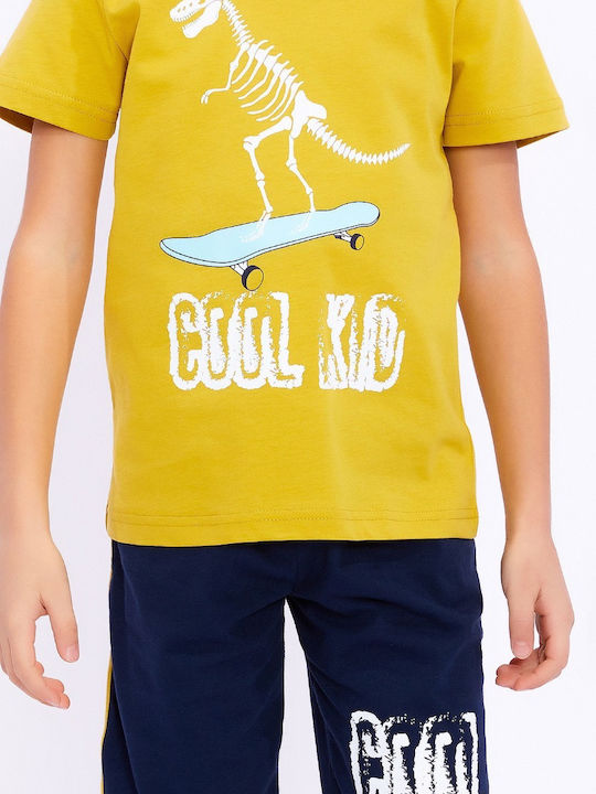 Kids' Set with Shorts Summer 2pcs Yellow