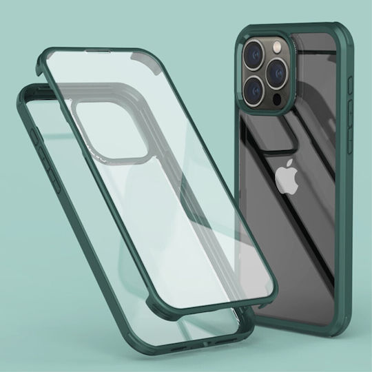 Premium 360 Full Cover Tempered Glass Πράσινο (iPhone 15 Pro)