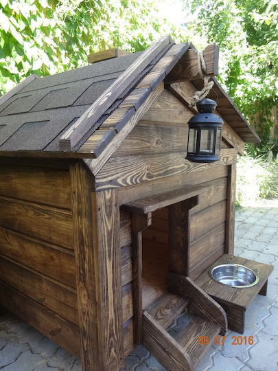Molf's Hundehaus Hölzernes Außenbereich Braun