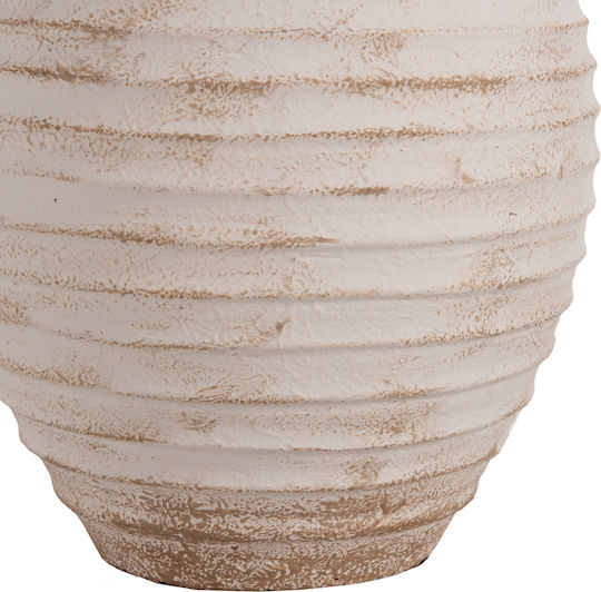 HomeMarkt Διακοσμητικό Βάζο Πήλινο Pydna Μπεζ Φ28xΥ35cm