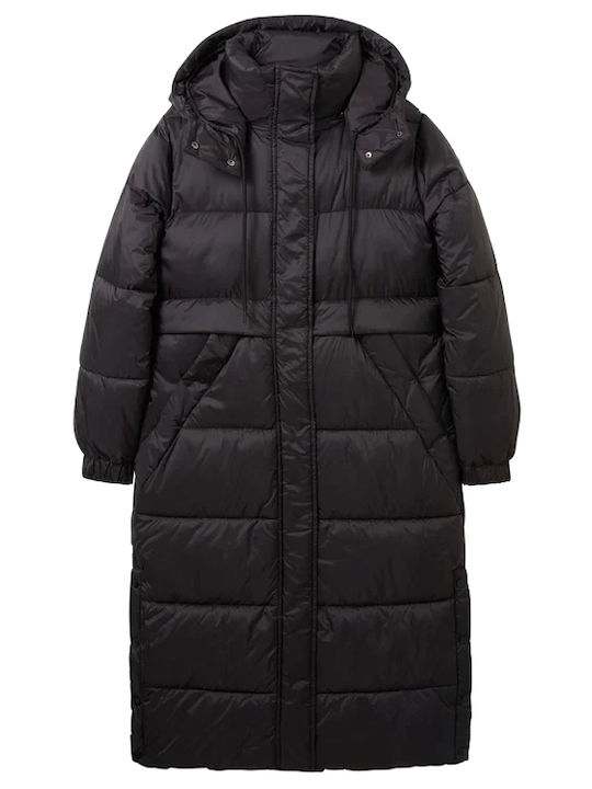 Women's Short Puffer Jacket for Winter Black