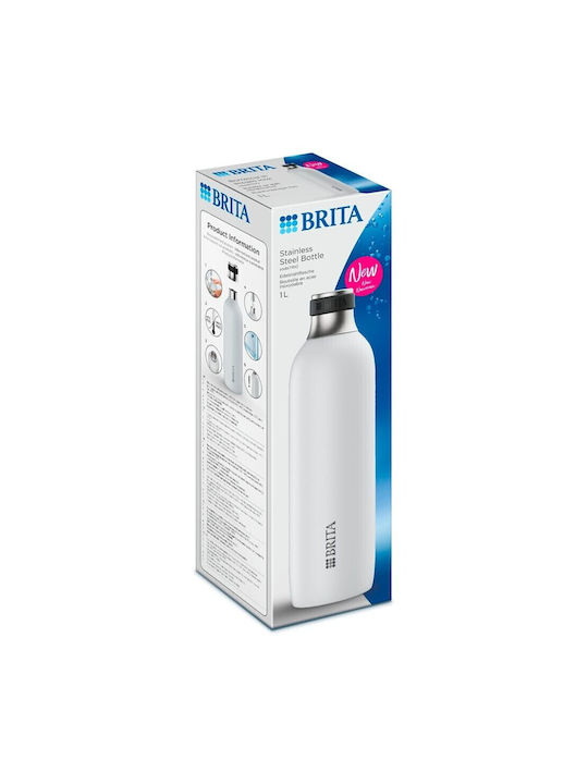 Brita Sodatrio Παγούρι Ανοξείδωτο 800ml Λευκό