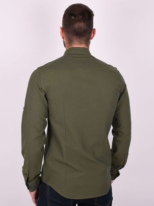 Langärmlig Hemd Khaki