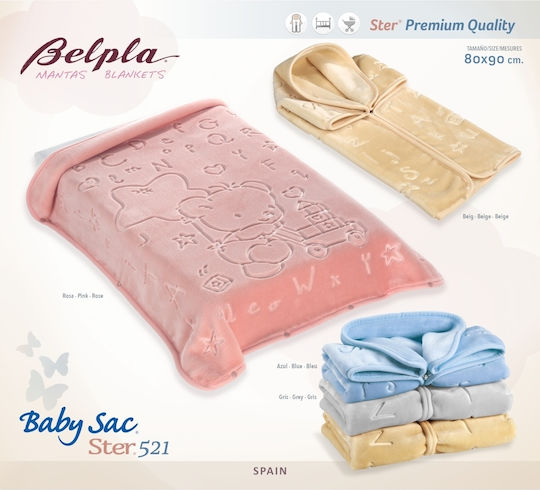 Belpla Blanket Velvet Grey 80x90cm