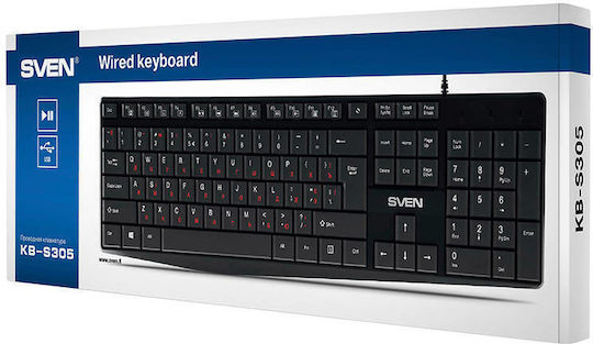 Sven KB-S305 Gaming Keyboard with RGB lighting (English US)