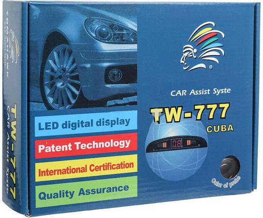 Tomahawk Car Parking System Back with Screen and 4 Sensors 22mm in Black Color