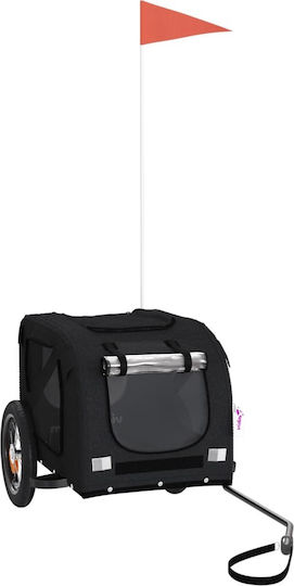 vidaXL Dog Carrying Black Stroller for 30kg Pets L124xW53xH53cm