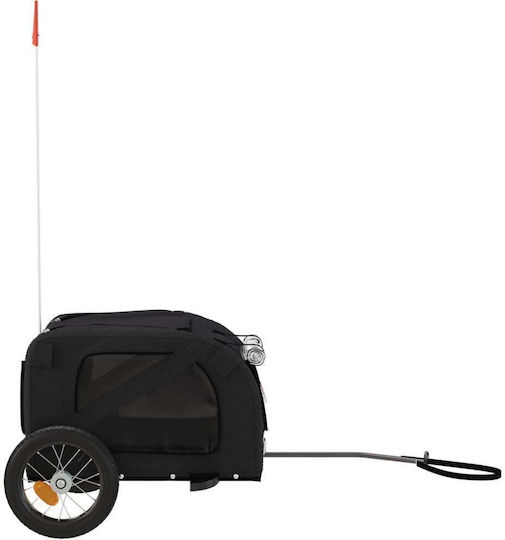 vidaXL Dog Carrying Black Stroller for 30kg Pets L124xW53xH53cm