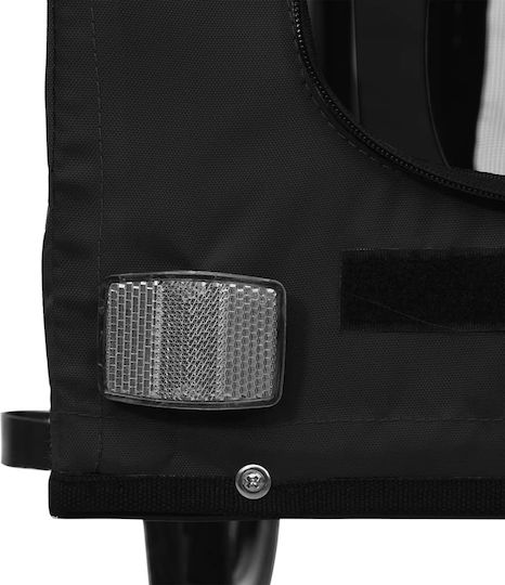 vidaXL Dog Carrying Black Stroller for 30kg Pets L124xW53xH53cm