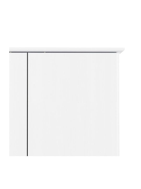 Δίφυλλη Ντουλάπα Λευκή 90x55x170cm