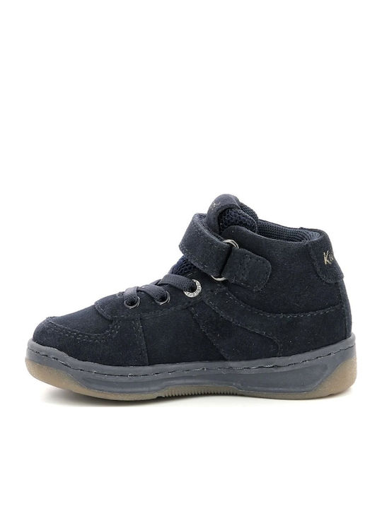 Kickalien Παιδικά Sneakers High με Σκρατς Μπλε