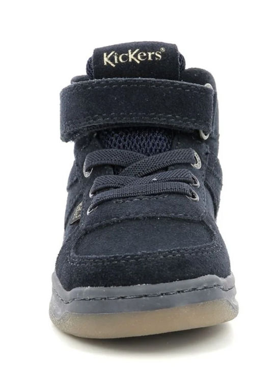 Kickalien Παιδικά Sneakers High με Σκρατς Μπλε