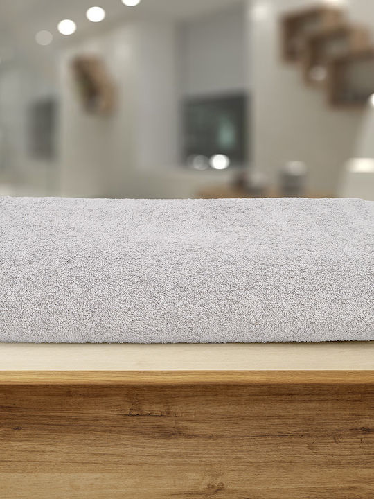 Lino Home Πετσέτα Προσώπου Ruka 50x90εκ. Grey Βάρους 450gr/m²