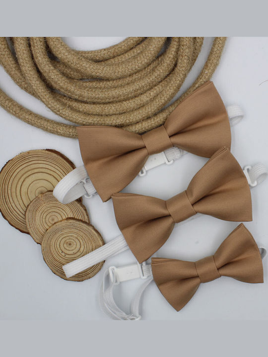 JFashion Kids' Fabric Bow Tie Brown