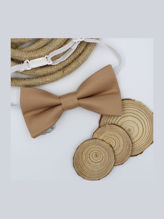 JFashion Kids' Fabric Bow Tie Brown