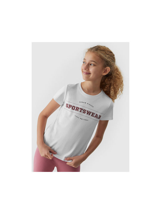 4F Kinder-T-Shirt Weiß