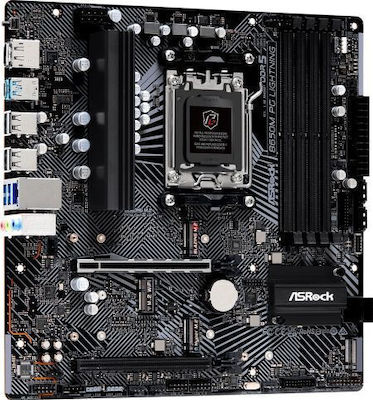 ASRock B650M PG Lightning Motherboard Micro ATX with AMD AM5 Socket