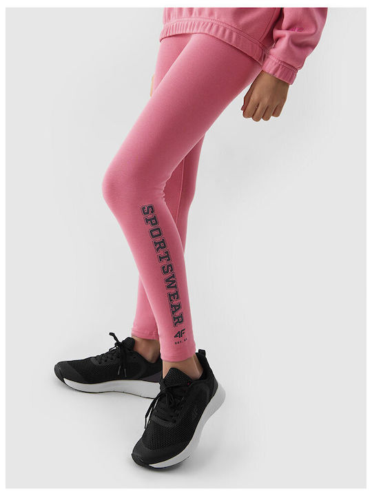 4F Leggings pentru Copii Lung Roz